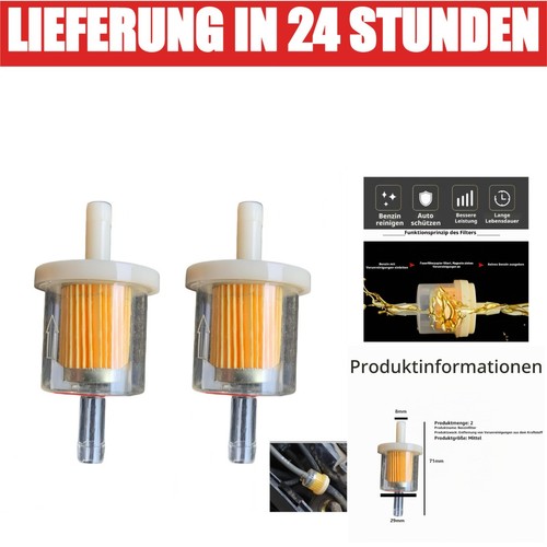 8mm universal benzinfilter - 8mm,