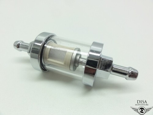 Benzinfilter rund chrom - benzinfilter,